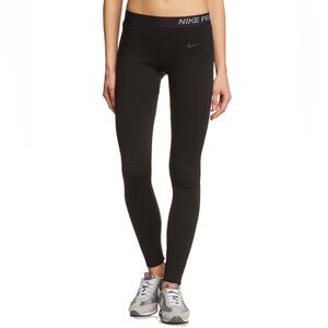 Nike Pro Hyperwarm Leggings Womens Size Small Black Training Tights Stretch